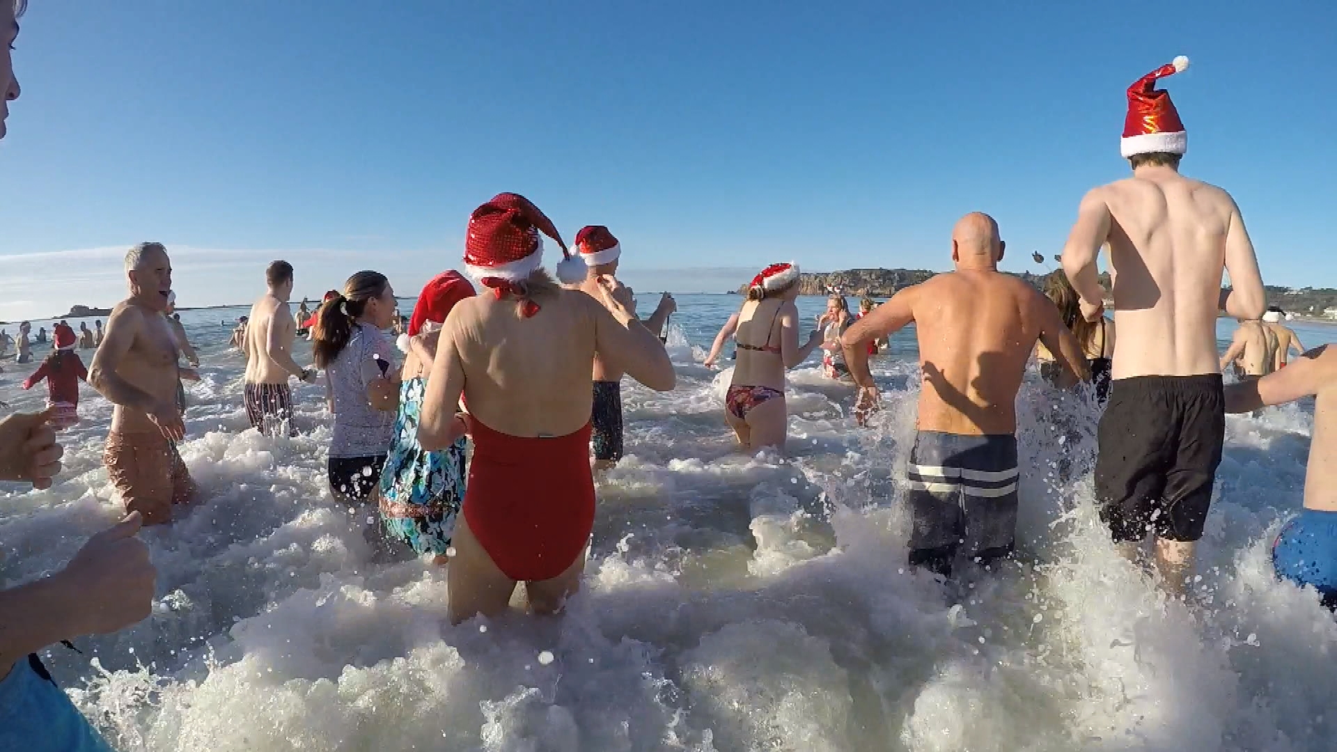 Jersey Swimming Club Christmas Day swim cancelled | ITV News Channel