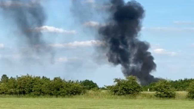 The fire at Dunstable Downs.