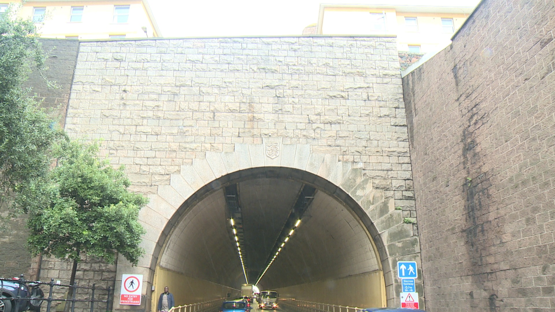 Vehicle damaged after item dropped from above St Helier's tunnel ITV