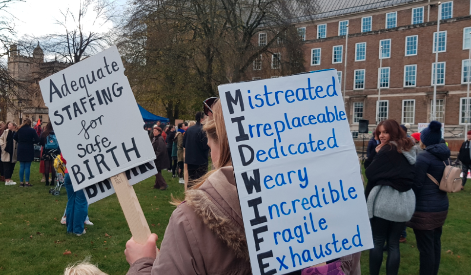 'Overworked' And 'demoralised' - Midwives Protest Over 'critically ...