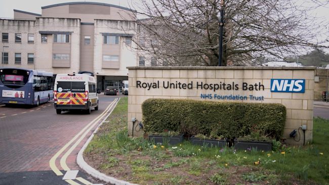 Bath RUH Royal United Hospital GV from 2020. ITV