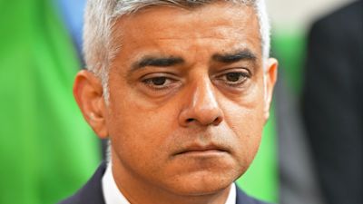 Mayor of London Sadiq Khan speaks at a service of remembrance at St Helens church, London, to mark the two-year anniversary of the Grenfell Tower block fire.