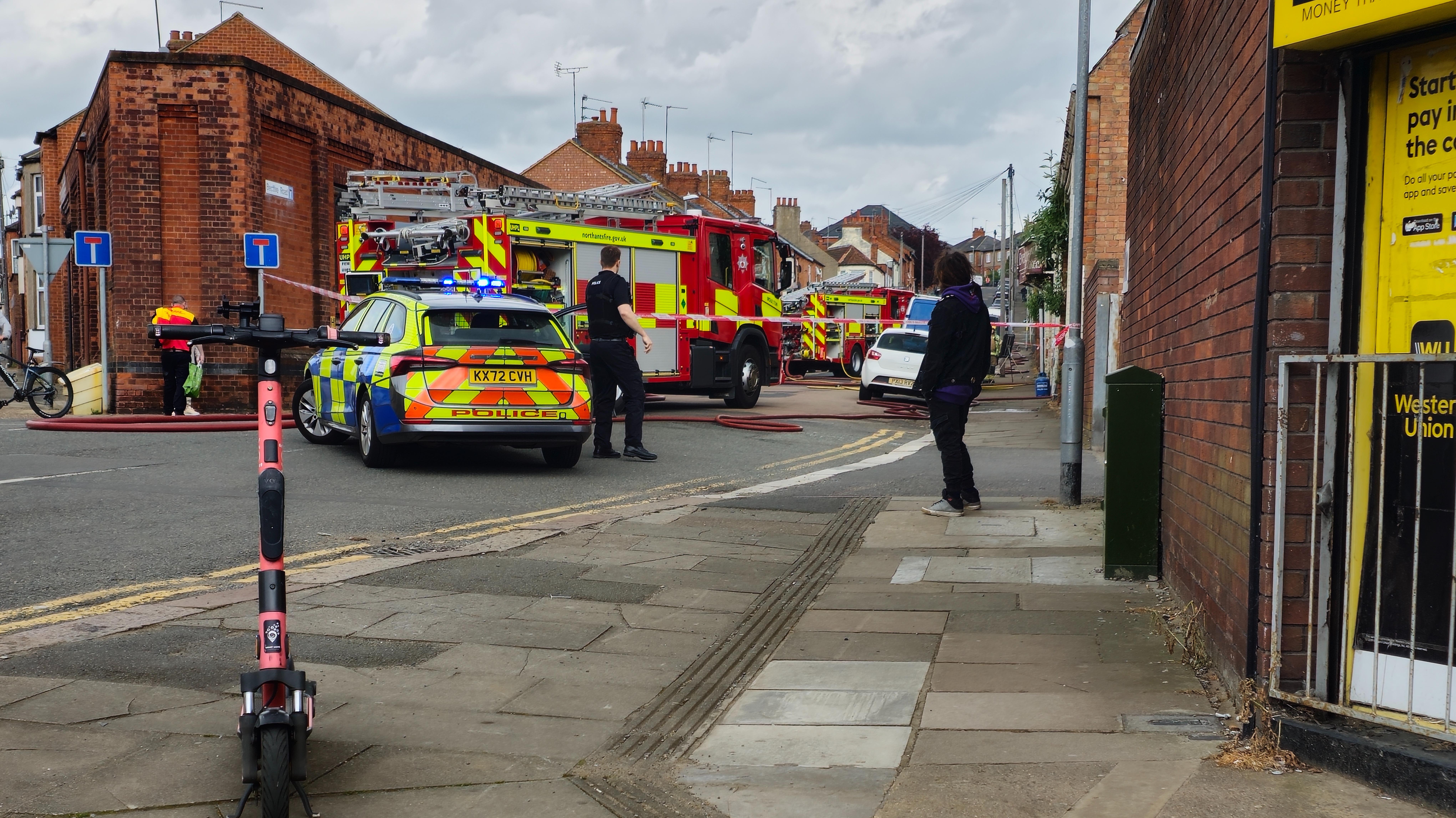 Road closed as firefighters tackle Northampton factory fire ITV