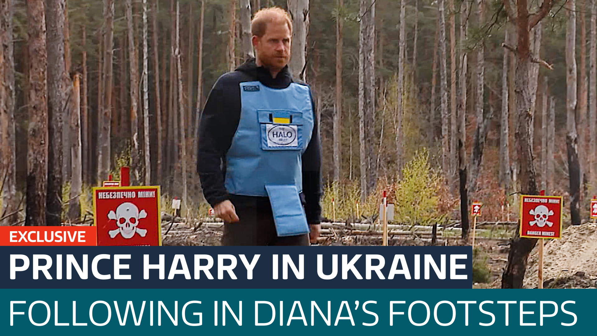 Prince Harry walks on minefield in Ukraine as he follows mother's footsteps - Latest From ITV News