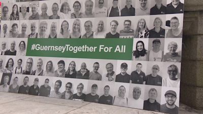 Campaigners gathered outside the States of Guernsey to show their support of draft legislation