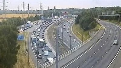 M1 crash scene near Garforth