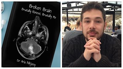 The late Aria Nikjooy and his book.