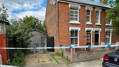 The murder scene in Wickham Road.