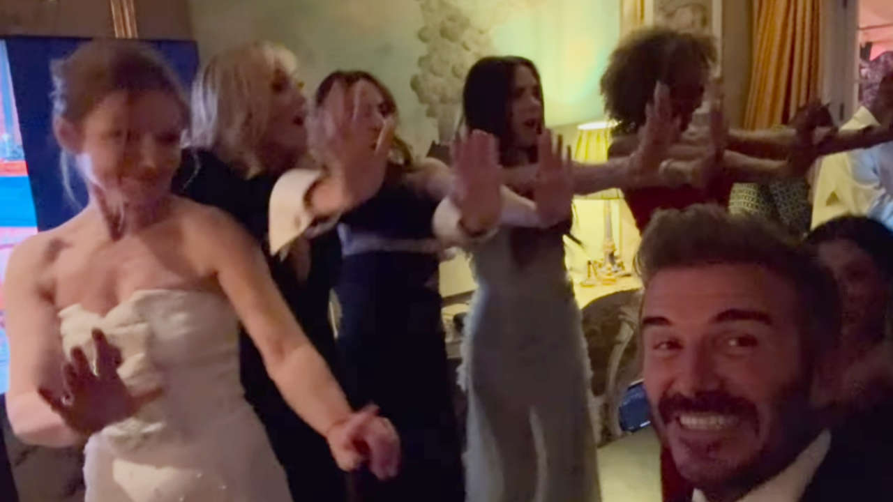 Spice Girls reunite as David Beckham captures the moment on camera