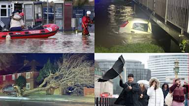 Man killed after tree falls on car as Storm Henk disruption and damage continues