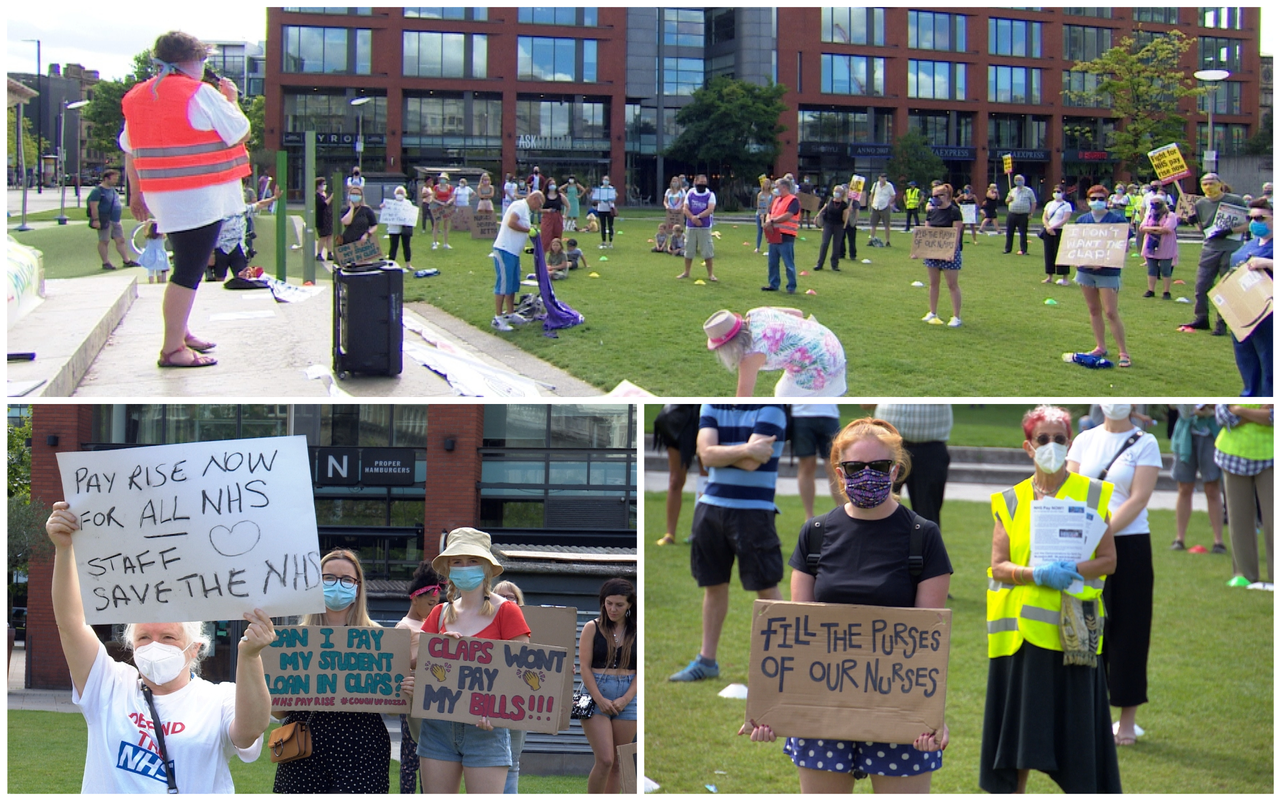 Nurses and NHS staff in Manchester join nationwide protest over pay