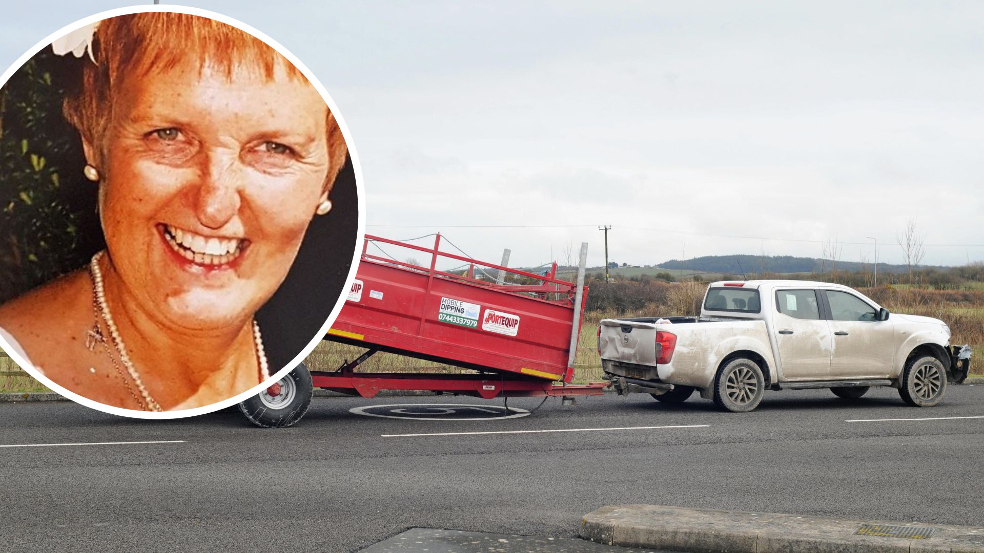 Anglesey woman died after crashing into car towing trailer without