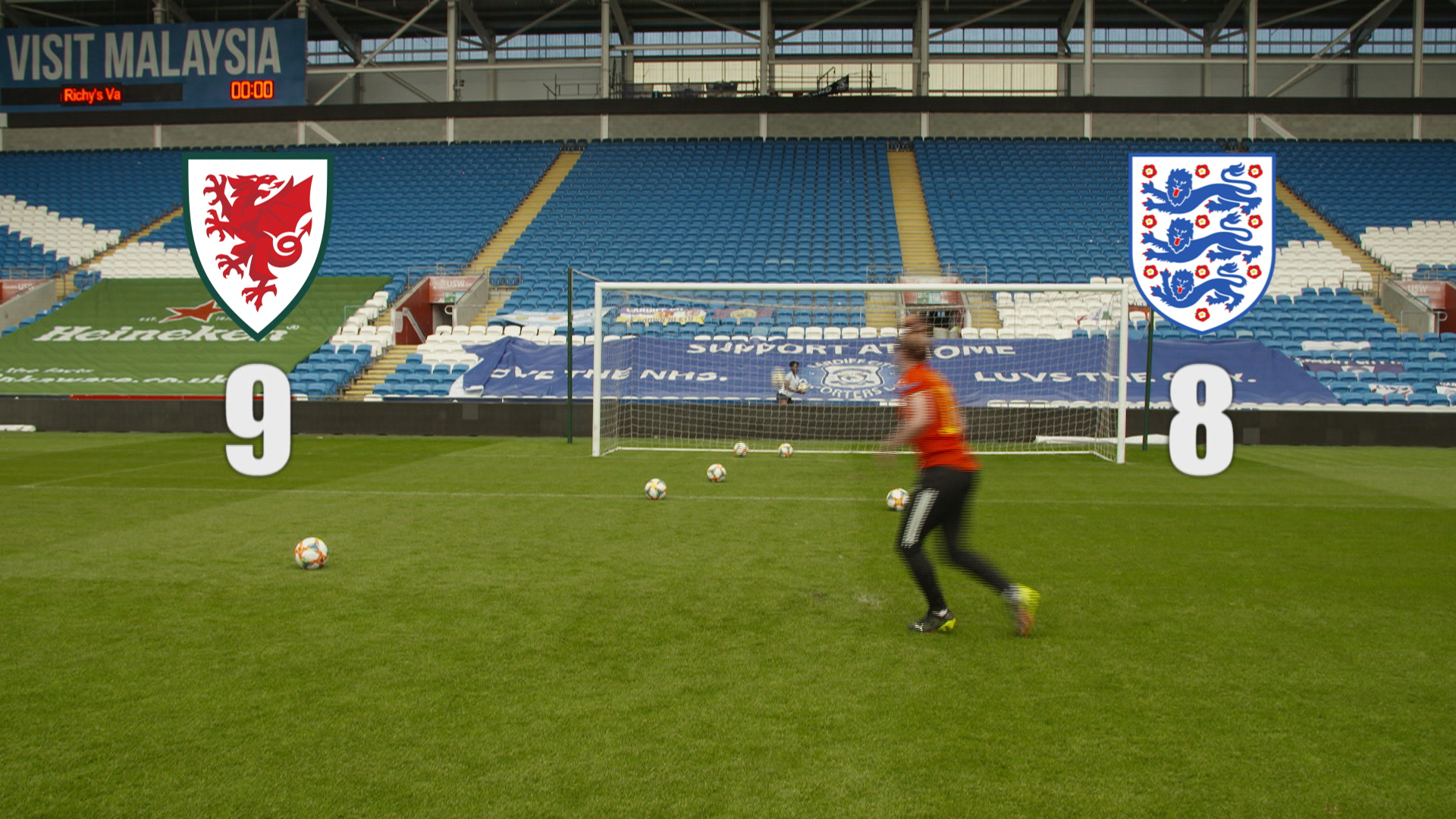 Euro 2020 Crossbar Challenge: Können Sie die Profis schlagen?  |  Wales