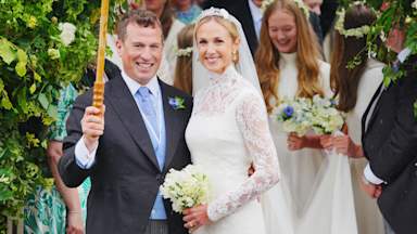 Royal family brave the rain for Cotswolds wedding of Peter Phillips