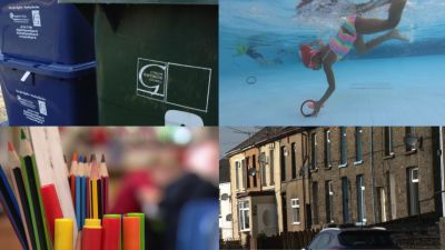 Bins, swimming, pencils, houses - ITV Wales photo