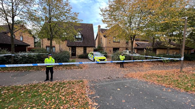 The home in Loxbeare Drive on Wednesday morning.