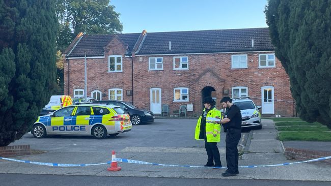 Police at the scene of a fatal stabbing in Leiston.
Credit ITV News Anglia