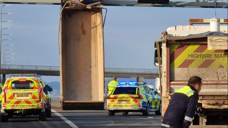 M5 traffic live Northbound carriageway reopened after tipper