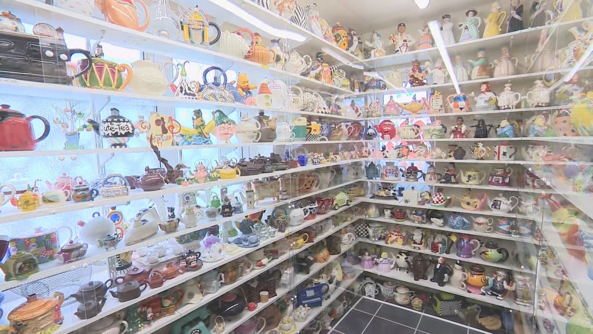Café with collection of 8000 teapots up for sale for almost £1 million