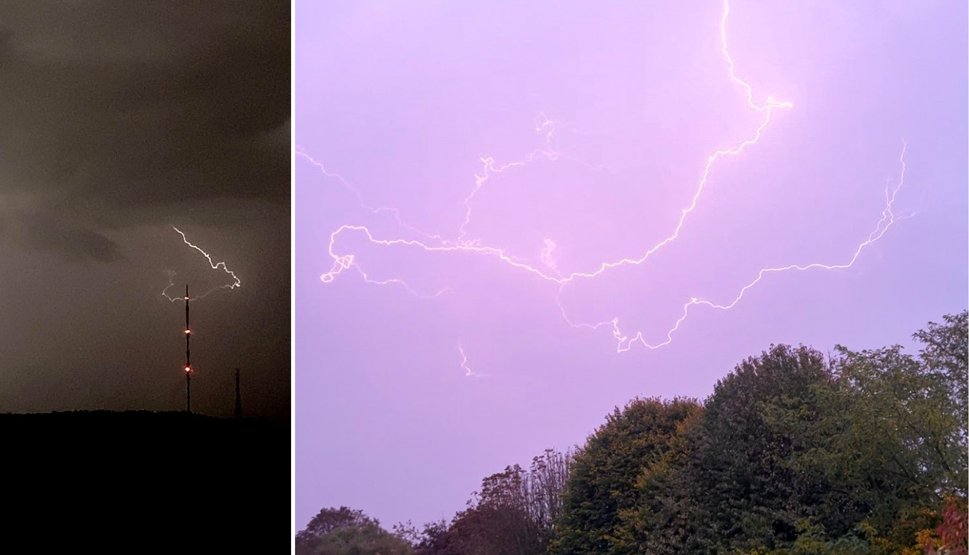 Stunning snaps show impressive lightning strikes across Southern