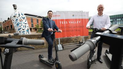 Ben Houchen and Paul Hodgins launch Tees Valley e-scooters