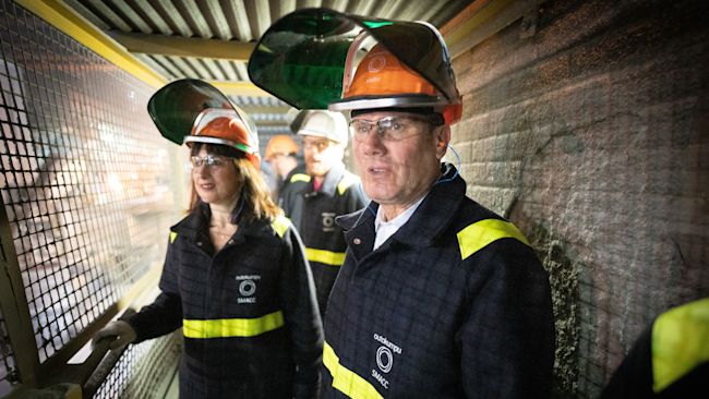 Keir Starmer on a visit to Sheffield