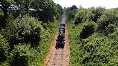 Steam train on West Somerset Railway
