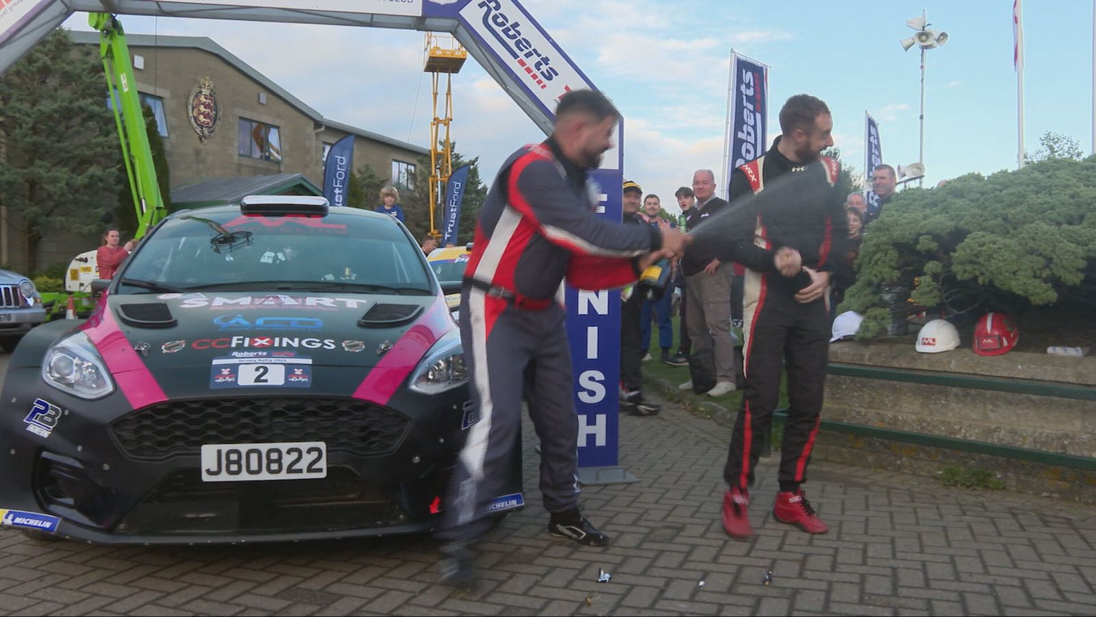 Sam Mason Rally Driver Driver Sam Touzel wins the 41st Jersey Rally 2024 | ITV News Channel