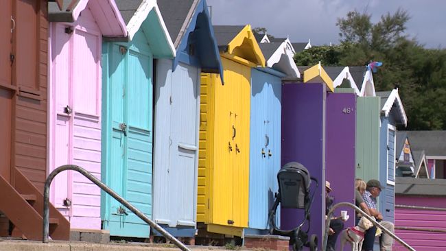 BEACH HUTS WALTON ESSEX anglia