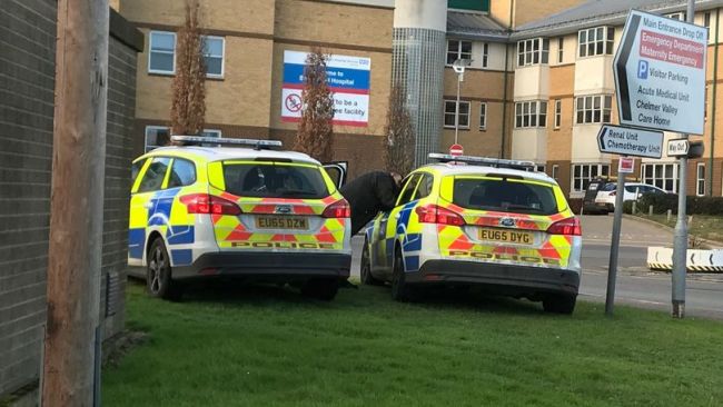 Police cars were pictured outside Broomfield Hospital in Chelmsford.
Credit: BPM Media/EssexLive