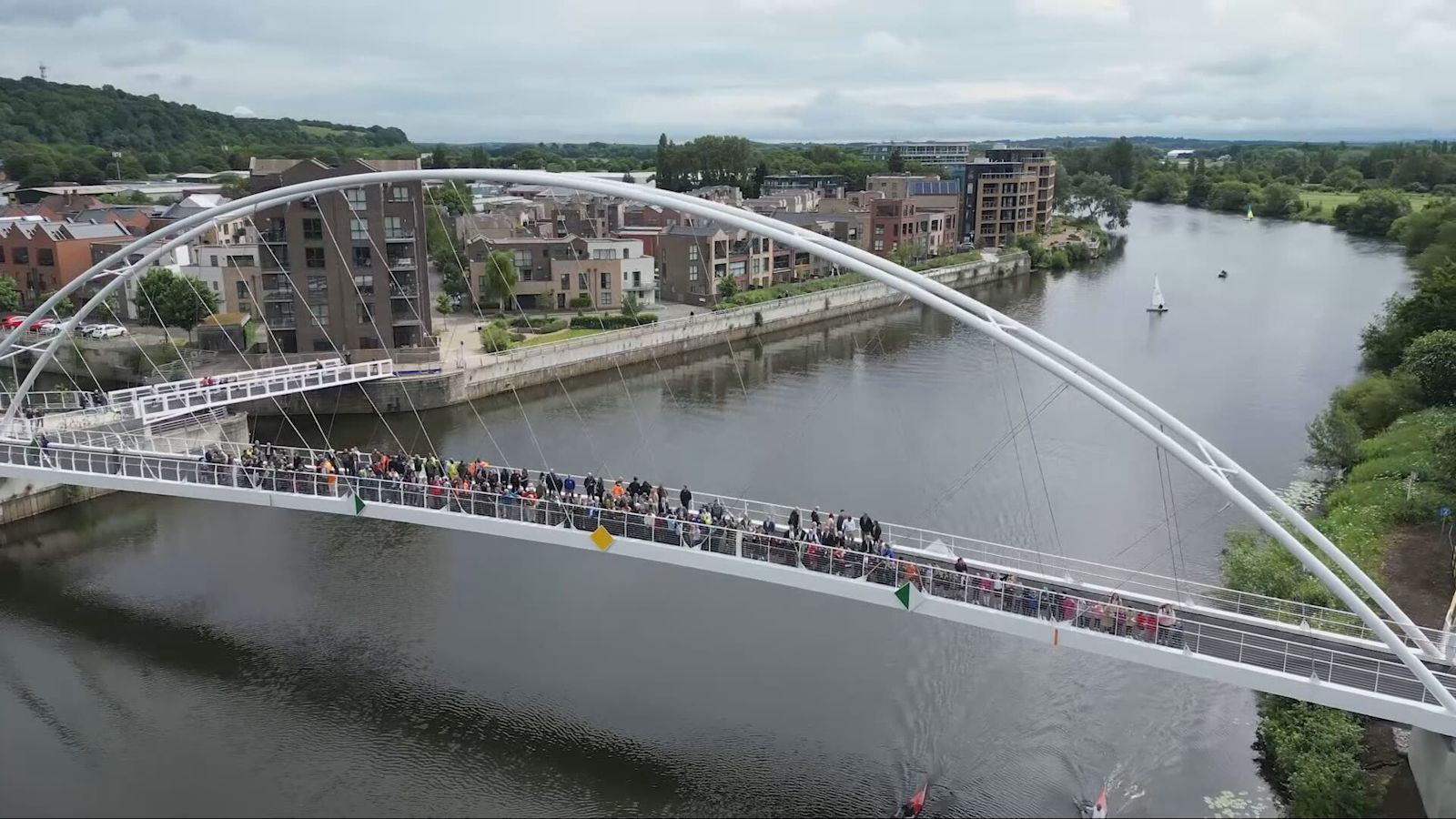 Waterside Bridge officially opens in Nottingham after five years in the ...