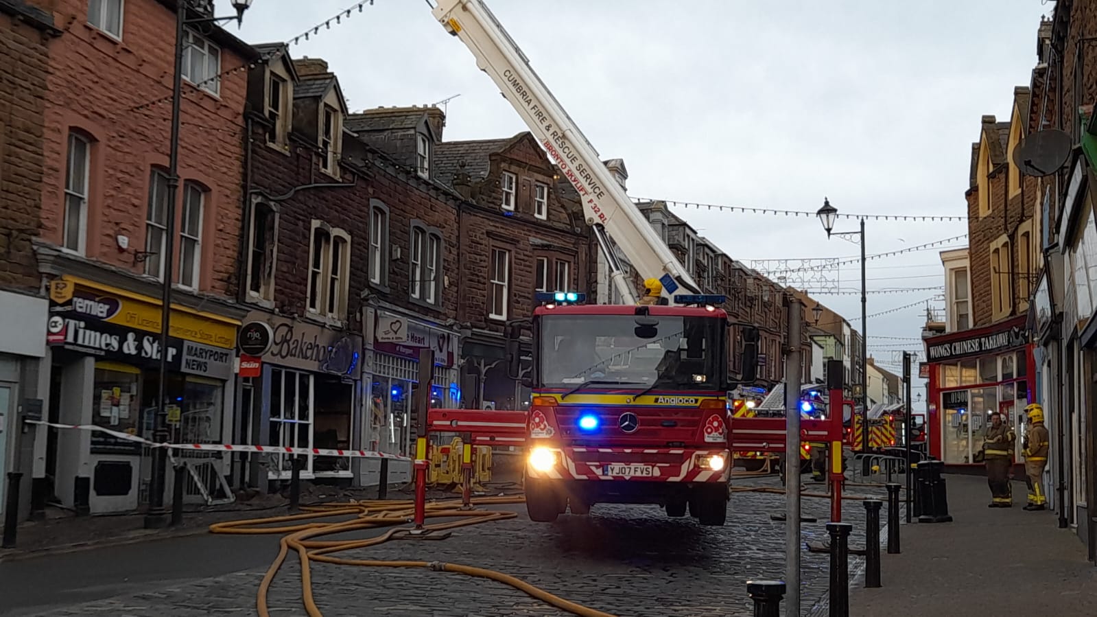 Maryport town centre closed following early morning bakery fire ITV