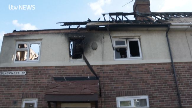 Firefighters were called to attend the fire on Blackmore Street just after 5pm on Saturday 23 April 2022.