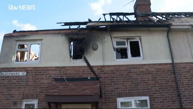 Firefighters were called to attend the fire on Blackmore Street just after 5pm on Saturday 23 April 2022.