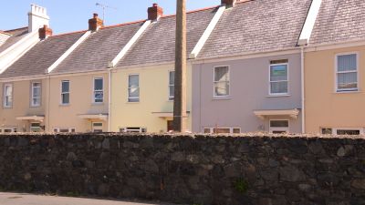 A row of houses in Guernsey. 