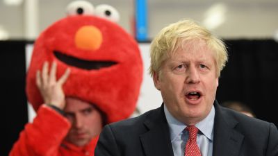 Prime Minister Boris Johnson giving his victory speech after winning the Uxbridge & Ruislip South constituency in the 2019 General Election
