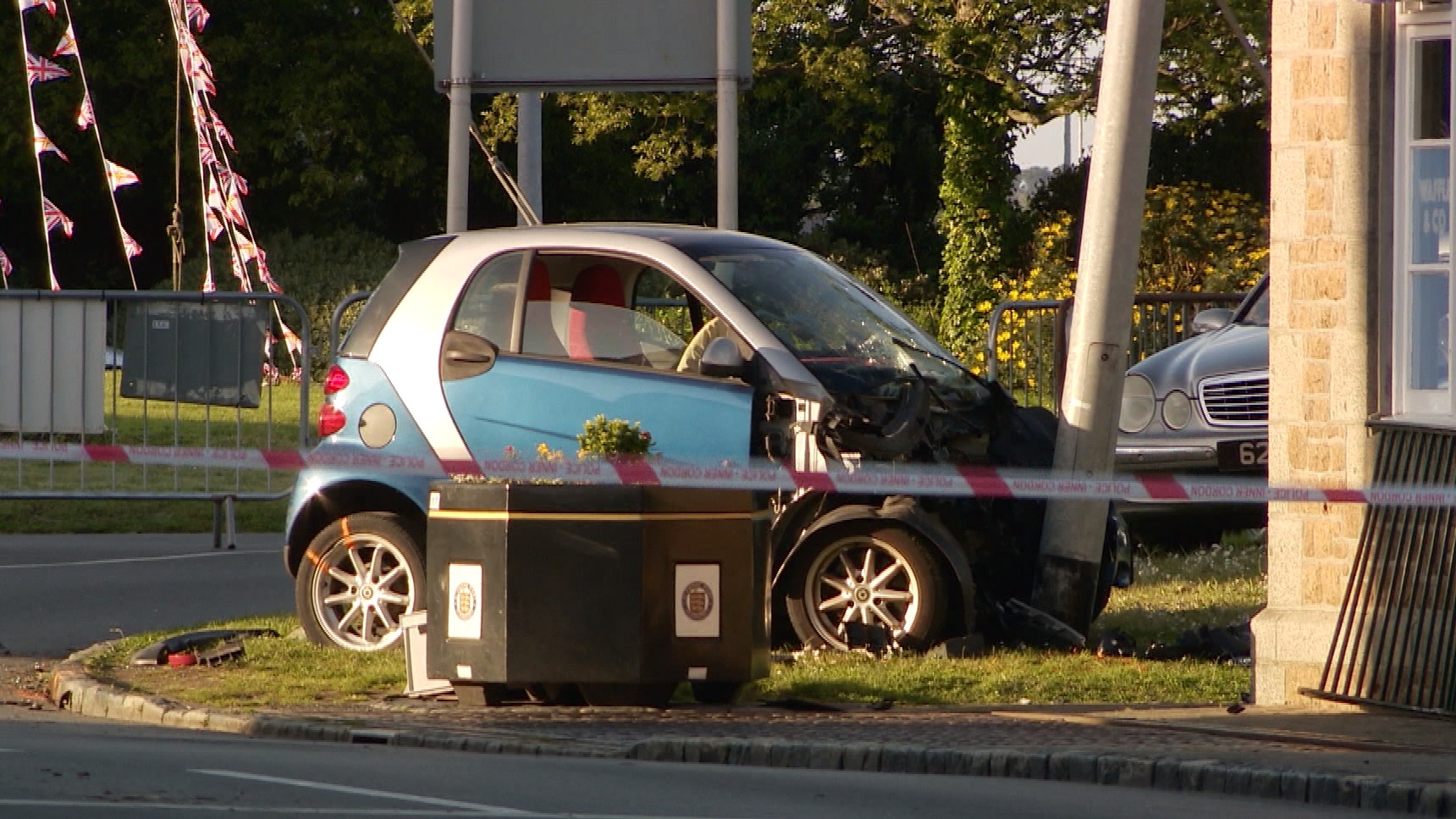 Two people taken to hospital following a car crash in St Peter Port