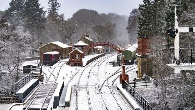 Goathland train station in North Yorkshire as weather warnings for snow and ice are in place across all four nations of the UK and more are expected to be issued as Arctic air sweeps across the country. Picture date: Tuesday March 7, 2023.
PA