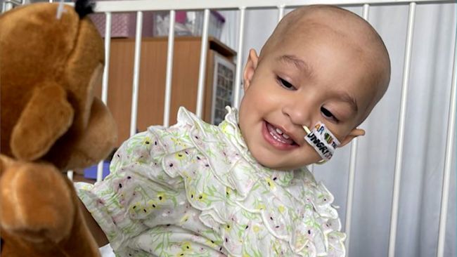 Head and shoulders photo of 18-month-old Elaiya Hameed
