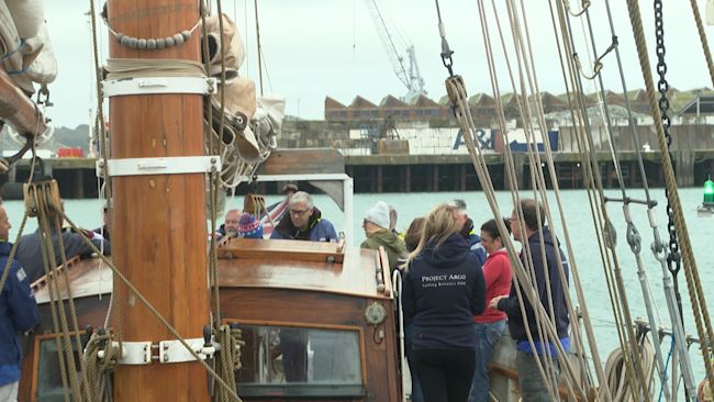 NHS workers on Spirit of Falmouth