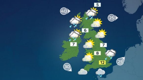 Band of heavy rain moves across the country | ITV News
