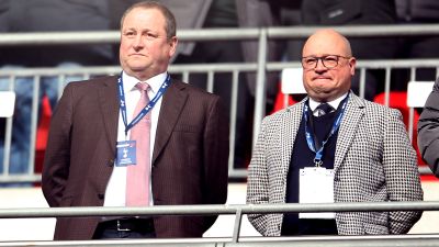 Newcastle United owner Mike Ashley (left) and the club's managing director Lee Charnley. 