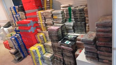 More than two tonnes of cocaine worth around £160m was seized.