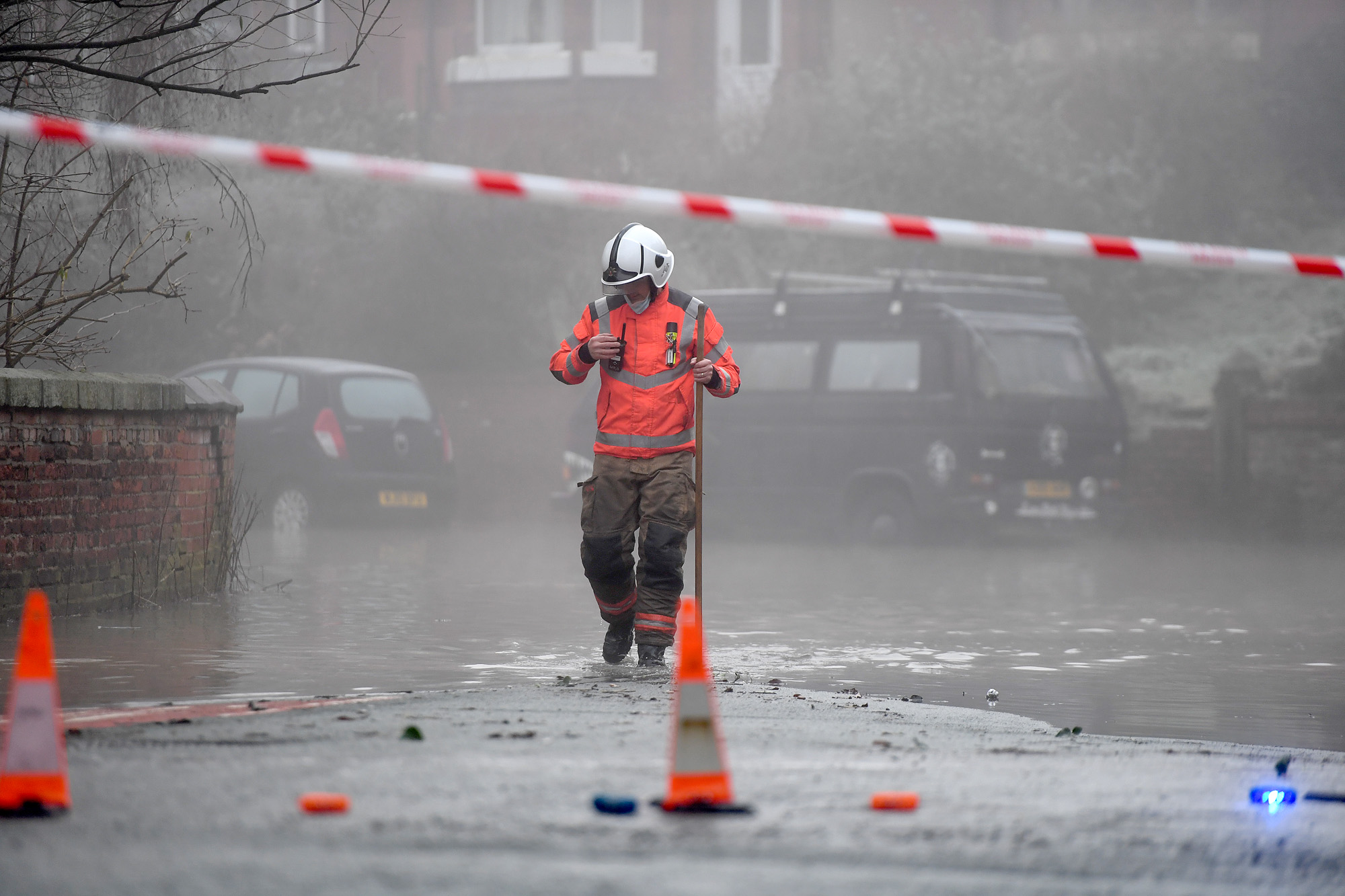 Major road flooded after water main burst in Manchester ITV News Granada