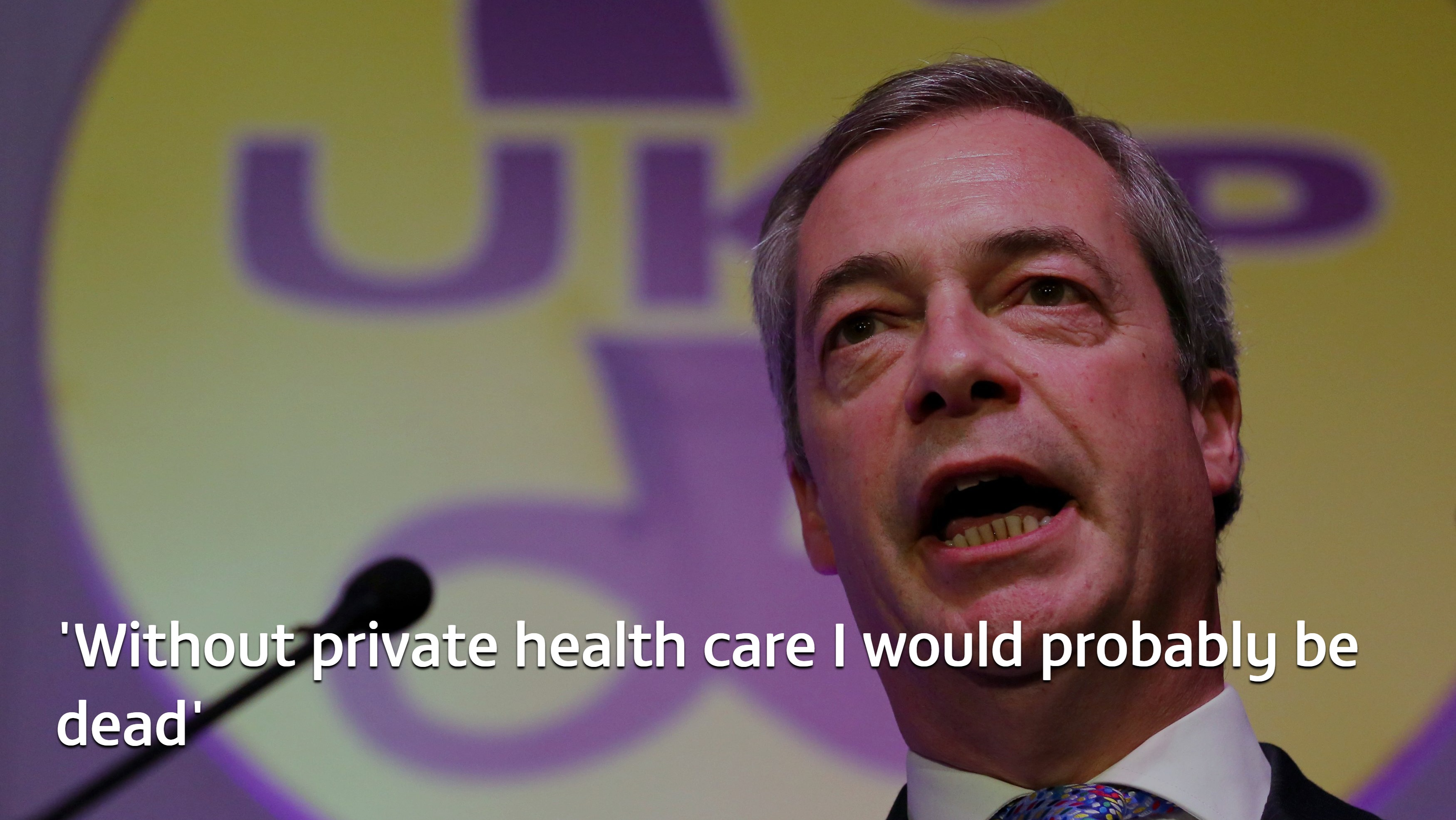 Ukip Leader Nigel Farage Claims The NHS 'almost' Killed Him | ITV News