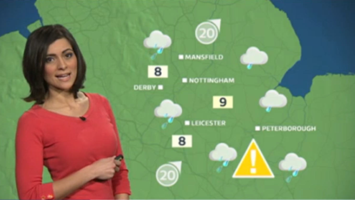 East Midlands Weather: Cloud and heavy rain | ITV News Central