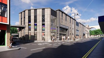 Artist's impression of the new bus station for Durham City