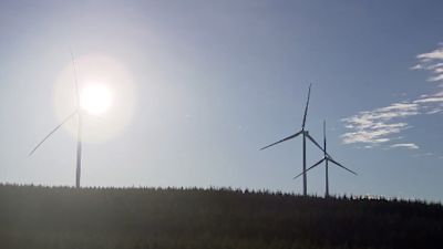 The Crossdykes windfarm in Dumfries and Galloway. 6/10/21. ITV pic