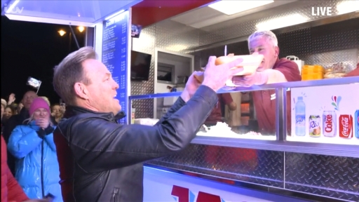 Jason Donovan gets kebab from Jason Donervan in Bristol on Ant & Dec's