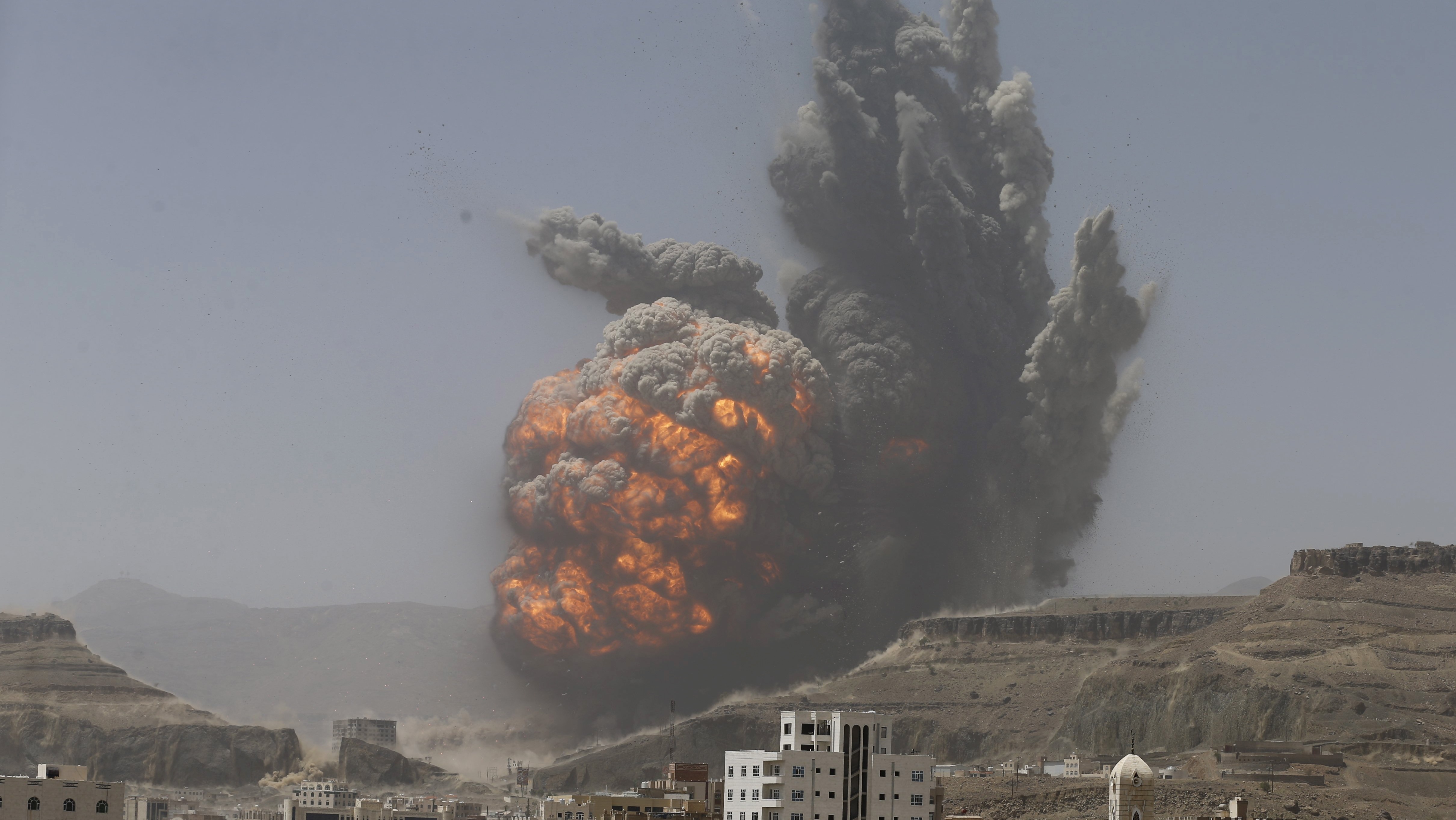 '25 Dead' As Saudi Airstrike Causes Massive Explosion In Yemen | ITV News